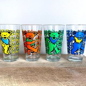 Set of 4 GRATEFUL DEAD Pint Glasses